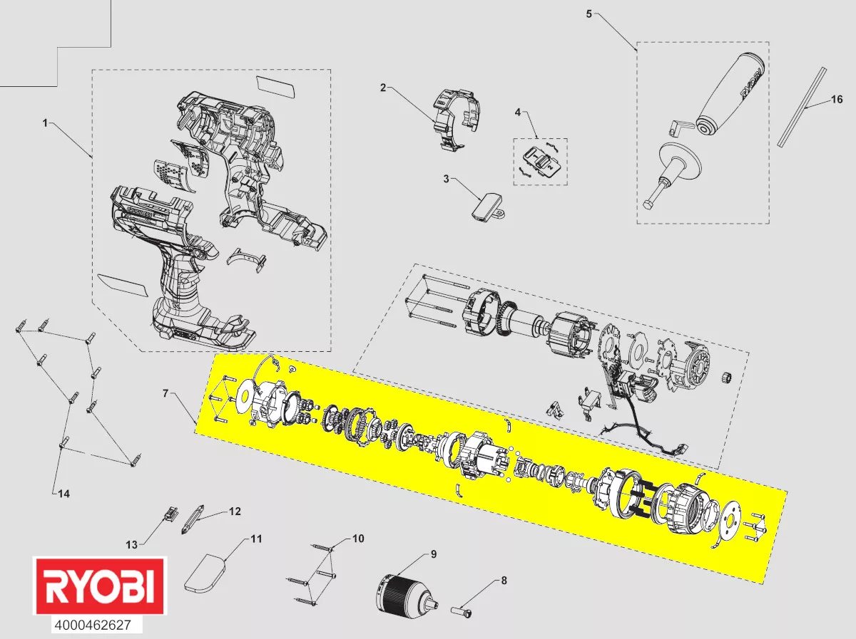 boîte de transmission réf. 5131042199 Ryobi